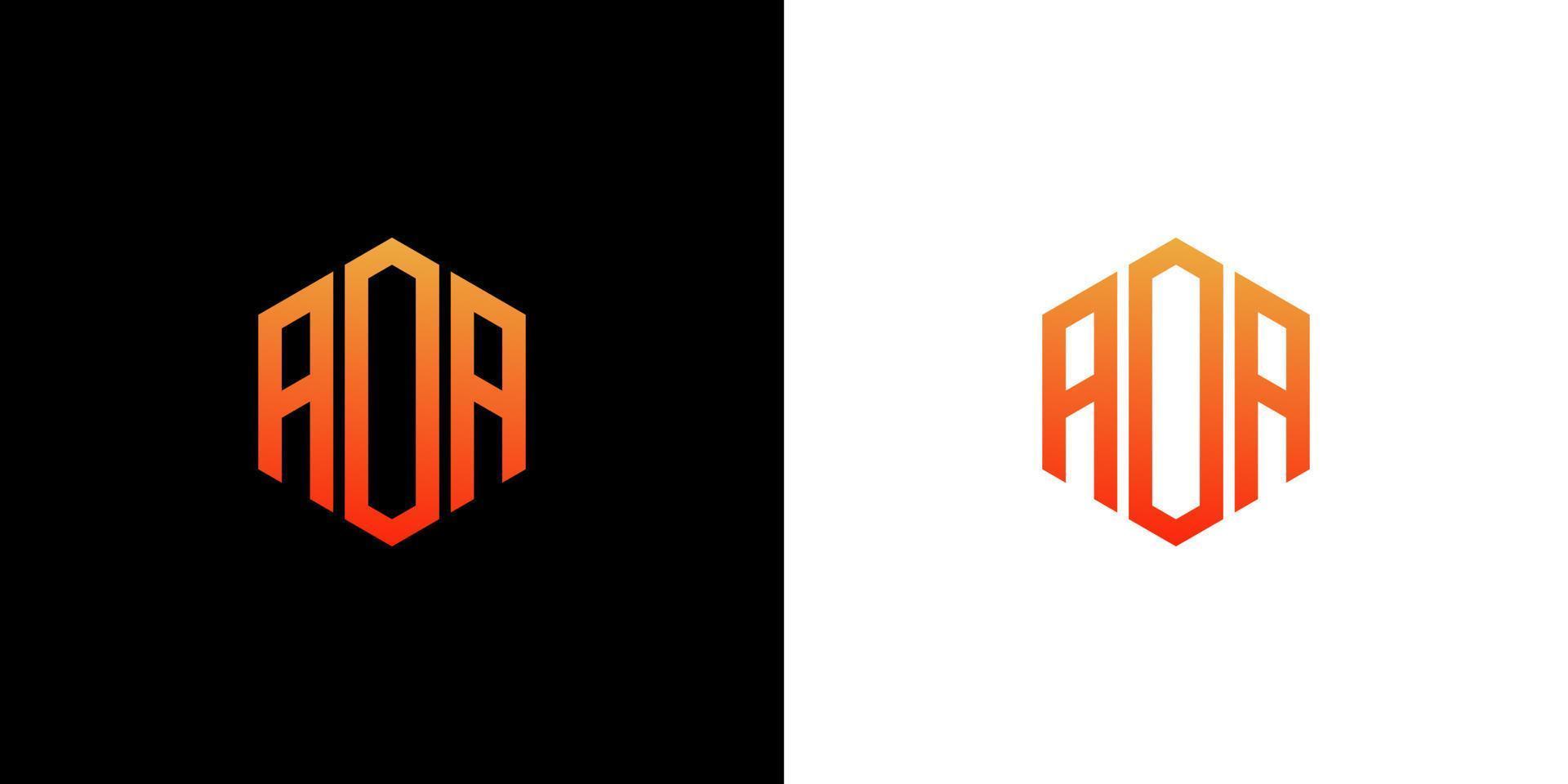 AOA Letter Logo Design polygon Monogram Icon Vector Template