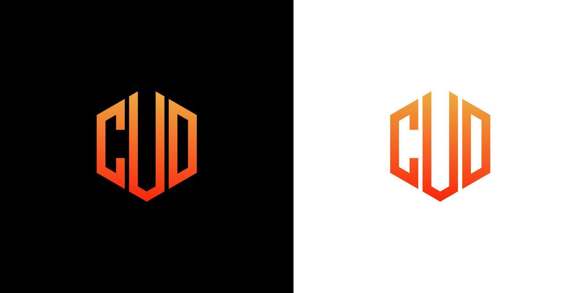 CUD Letter Logo Design polygon Monogram Icon Vector Template