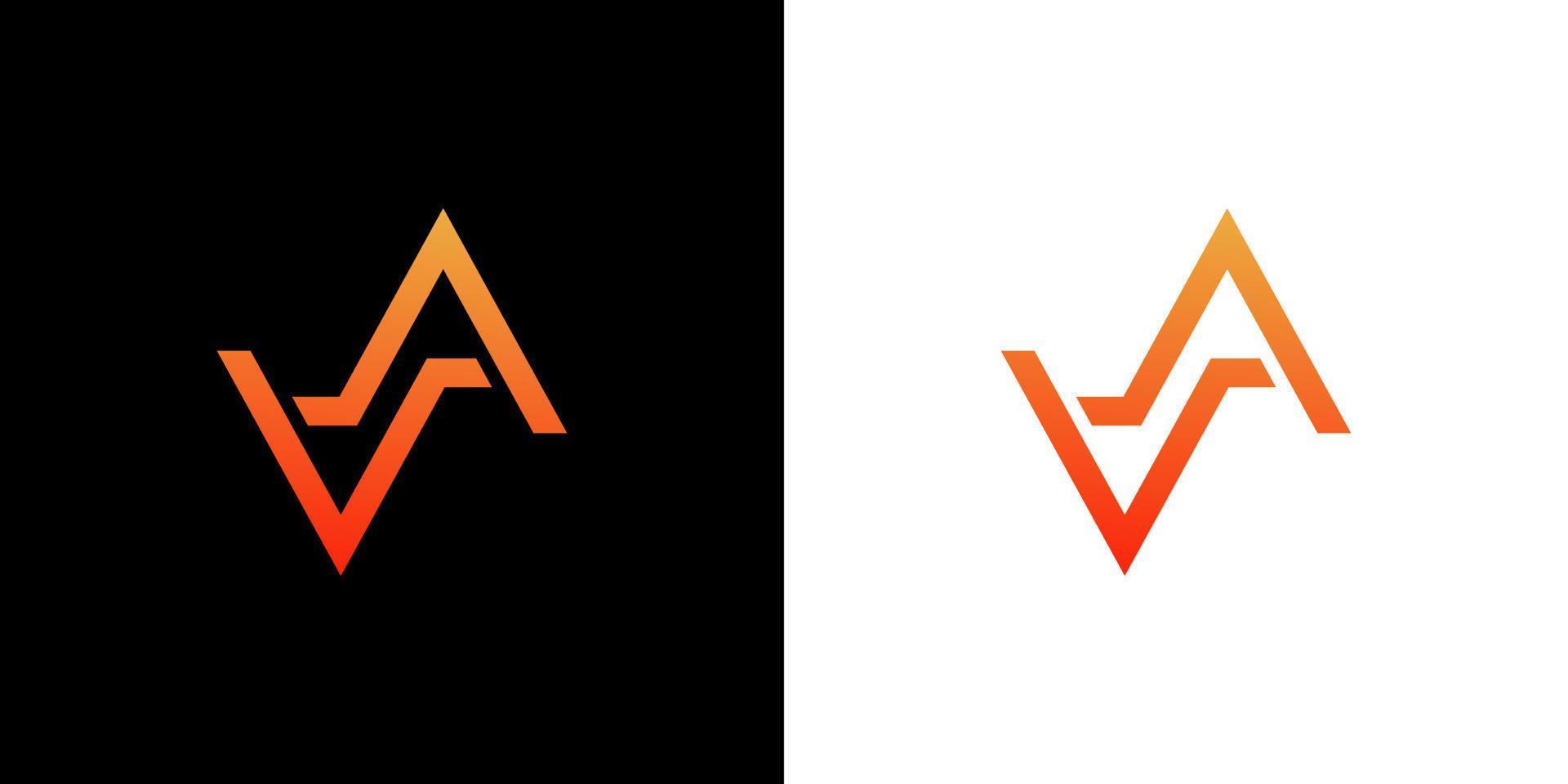 letter AV logo icon template vector