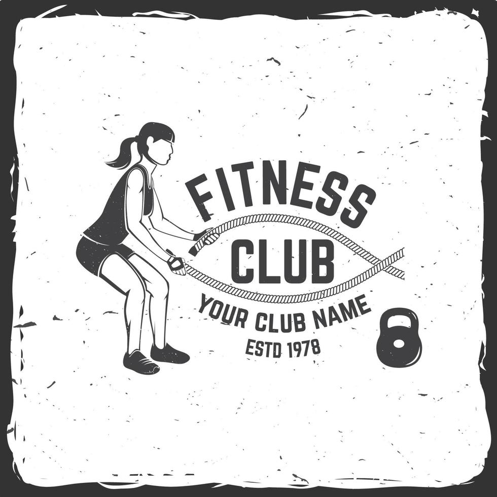 Fitness club. Vector illustration.