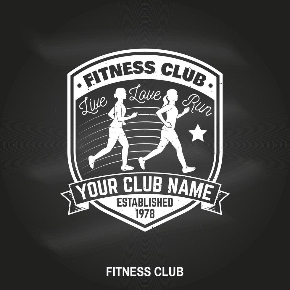 Fitness club badge. Vector illustration.