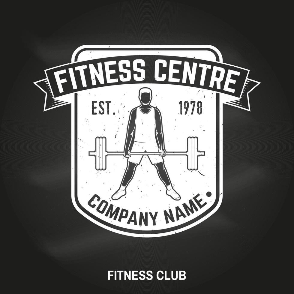 Fitness centre badge. Vector. For fitness centers emblems, gym signs vector