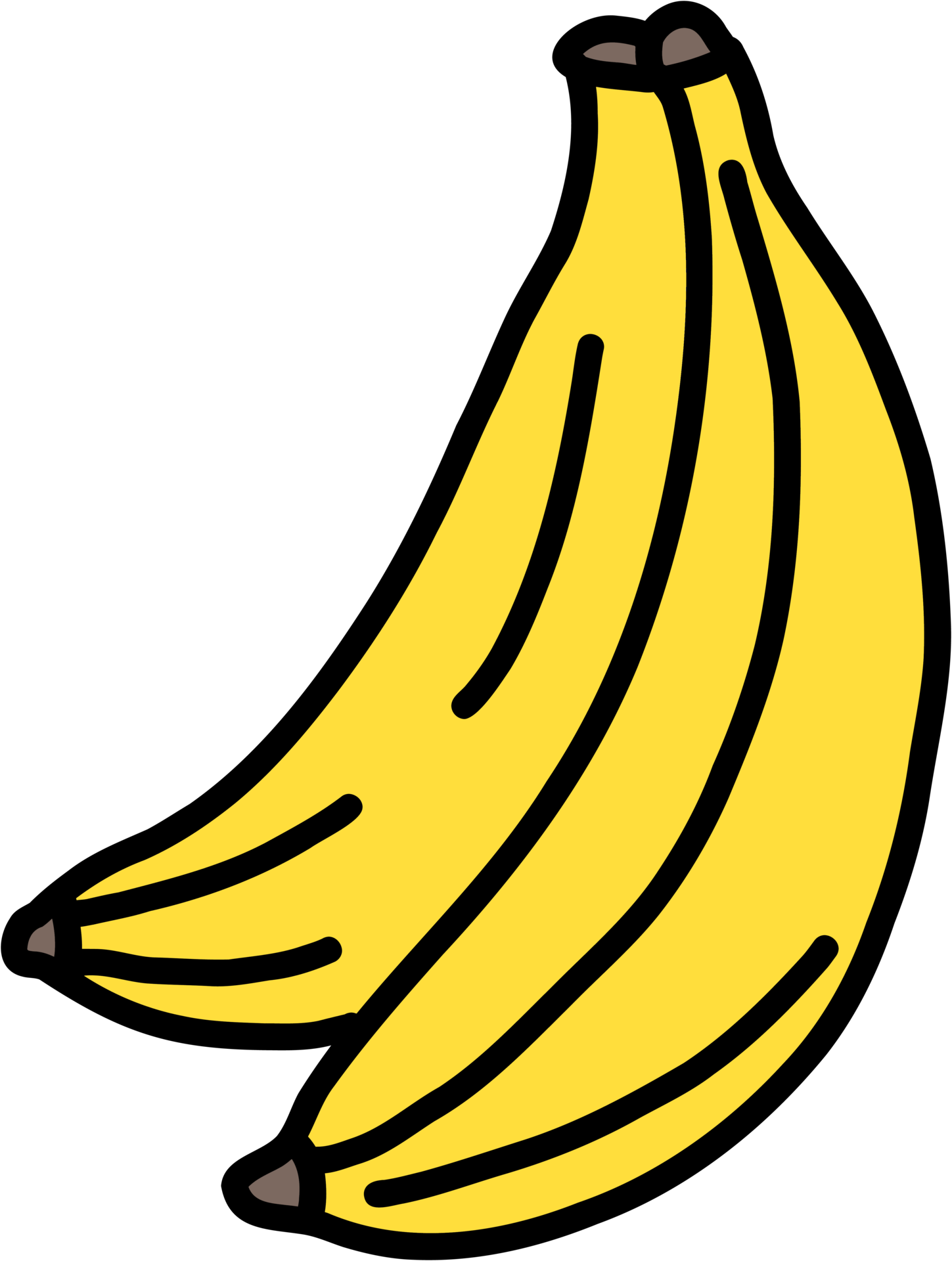 doodle desenho de esboço à mão livre de banana. 11235531 PNG