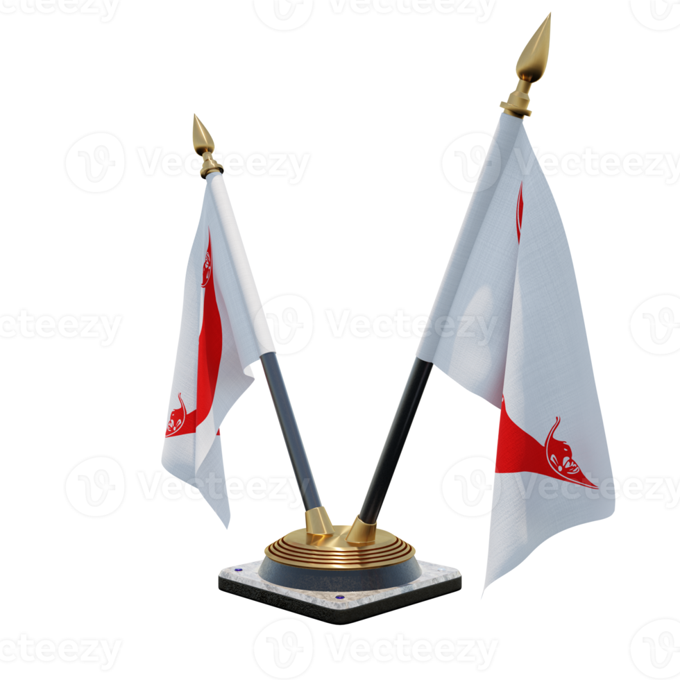 Rapa Nui Chile 3d illustration Double V Desk Flag Stand png