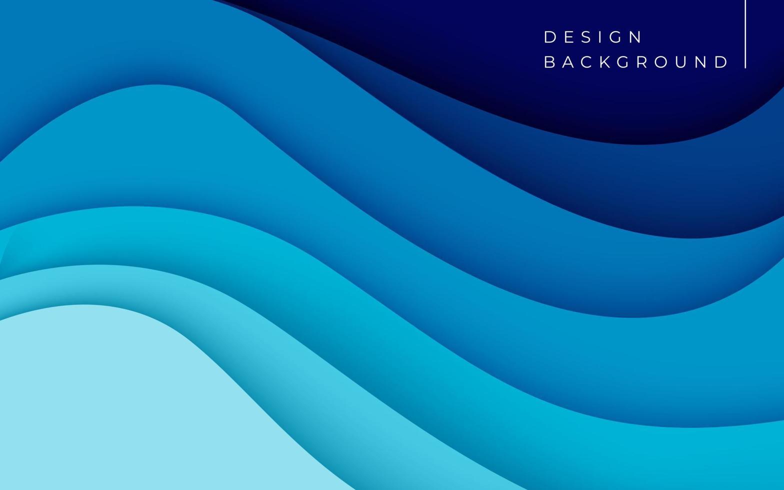 Multi layers blue color texture 3D papercut layers in gradient vector banner. Abstract paper cut art background design for website template. Topography map concept or smooth origami paper cut