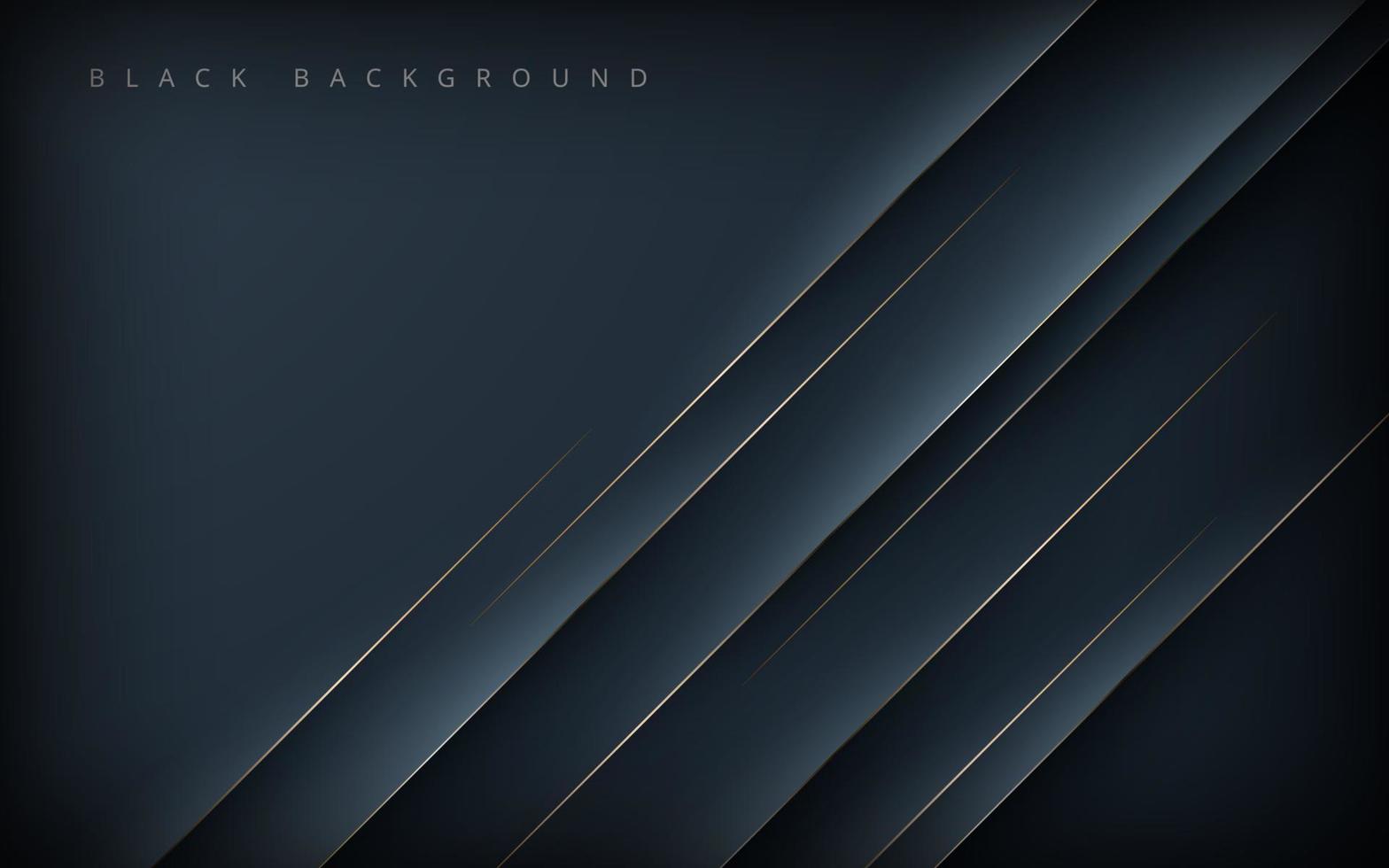Modern abstract black diagonal shape background with gold line composition. eps10 vector