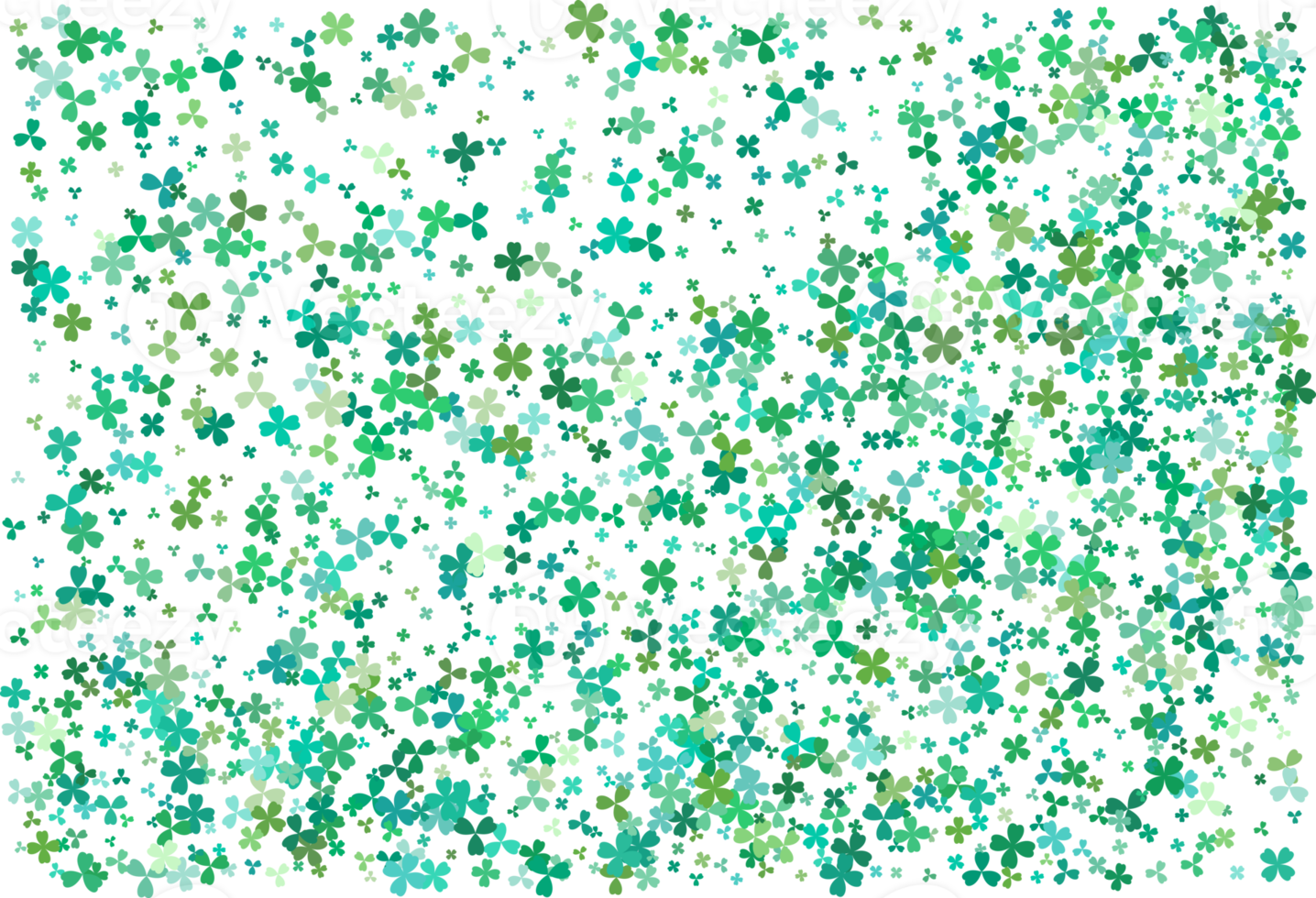 Scattered green clover. png