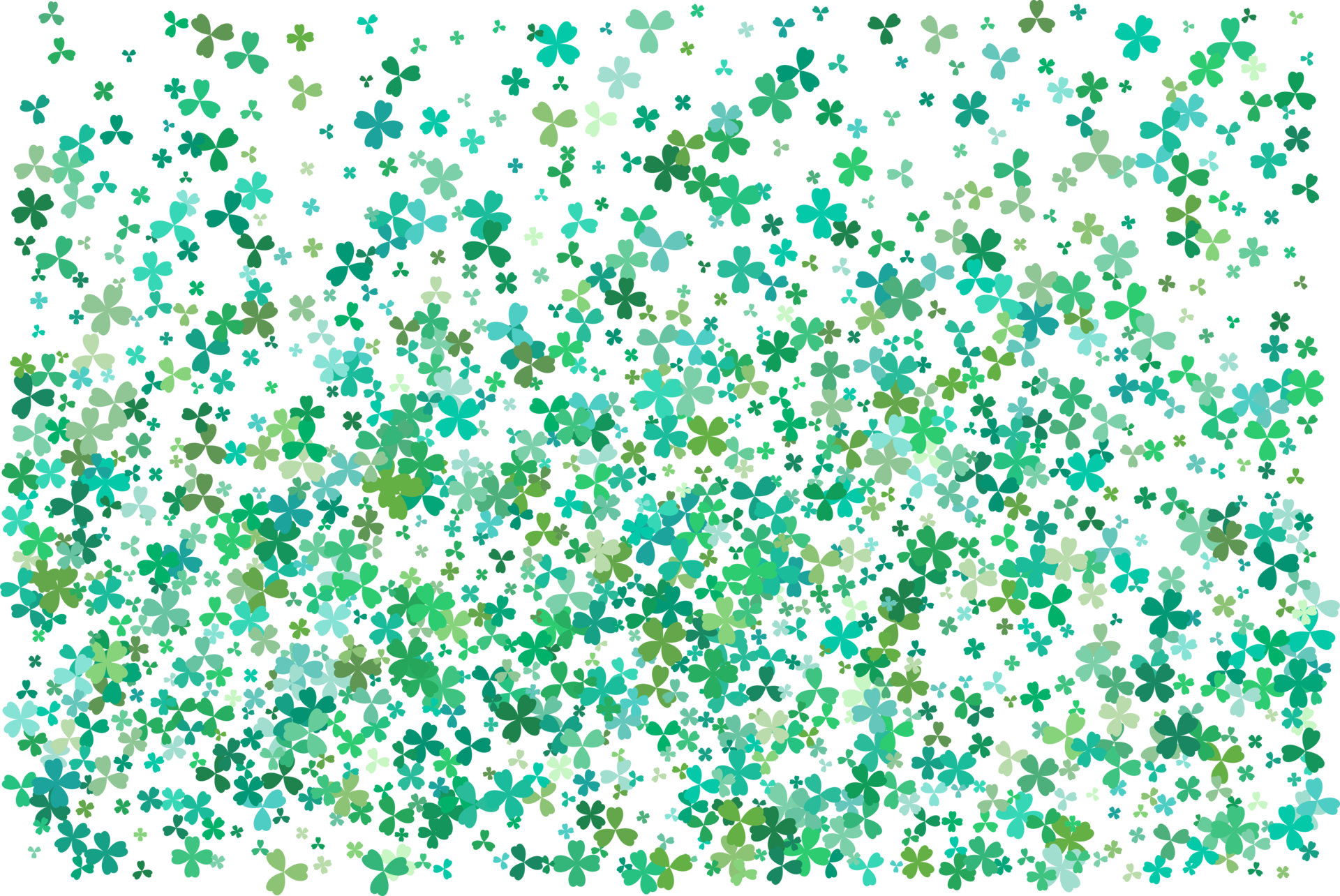 Flying clover leaves. 11236105 PNG