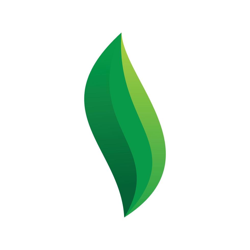 modern leaf shape logo design vector