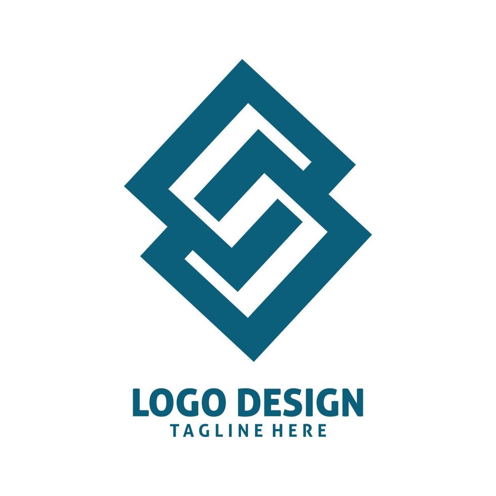 infinity blue diamond logo design vector