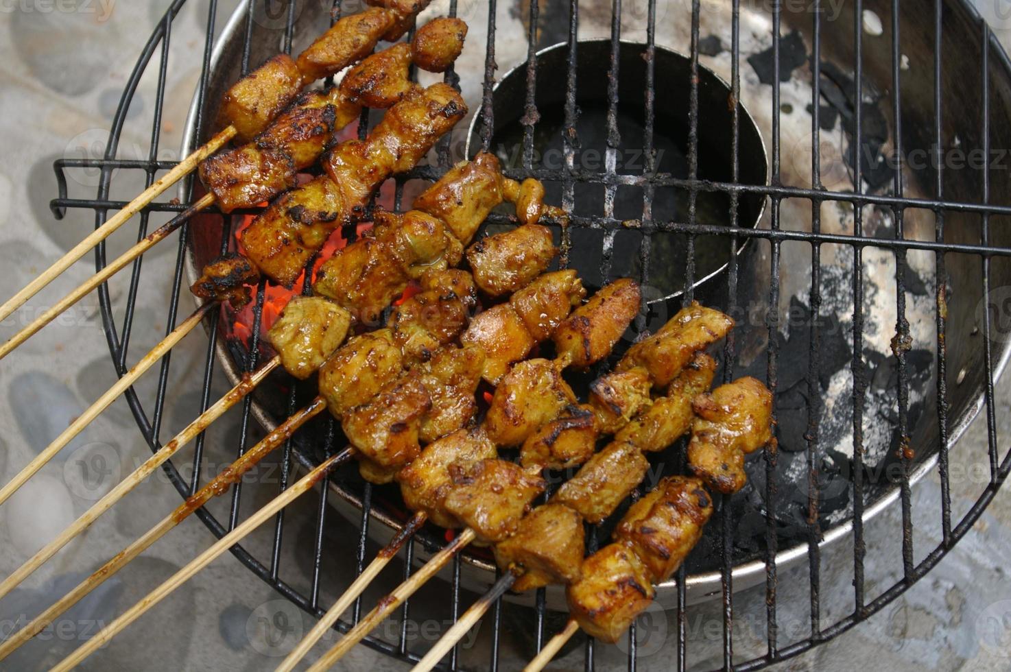 Chiken satay, grilled photo