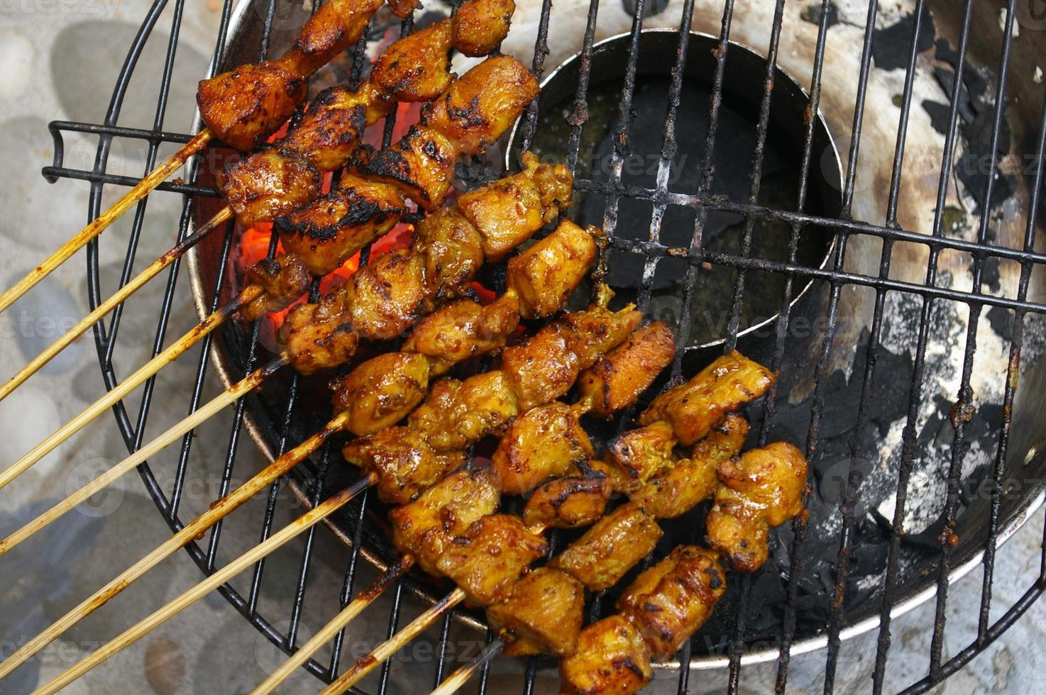Chiken satay, grilled photo