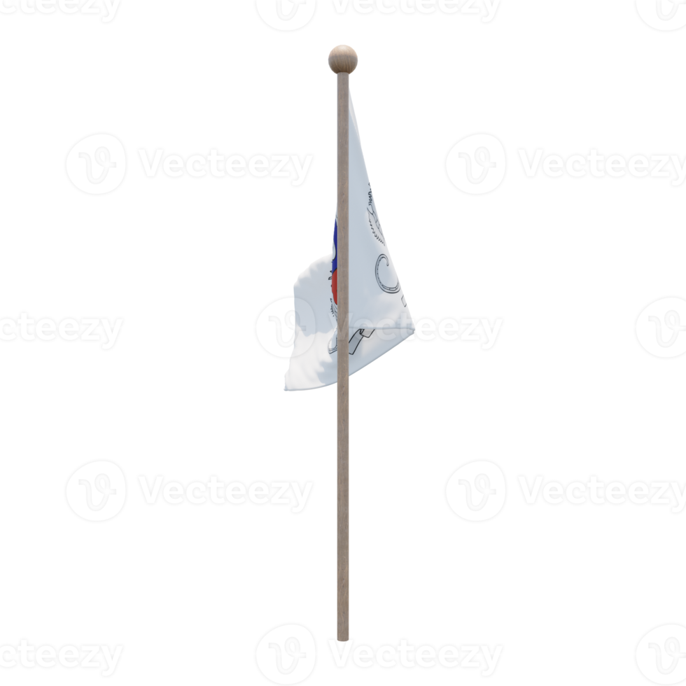 bandeira de ilustração 3d de maionese no poste. mastro de madeira png