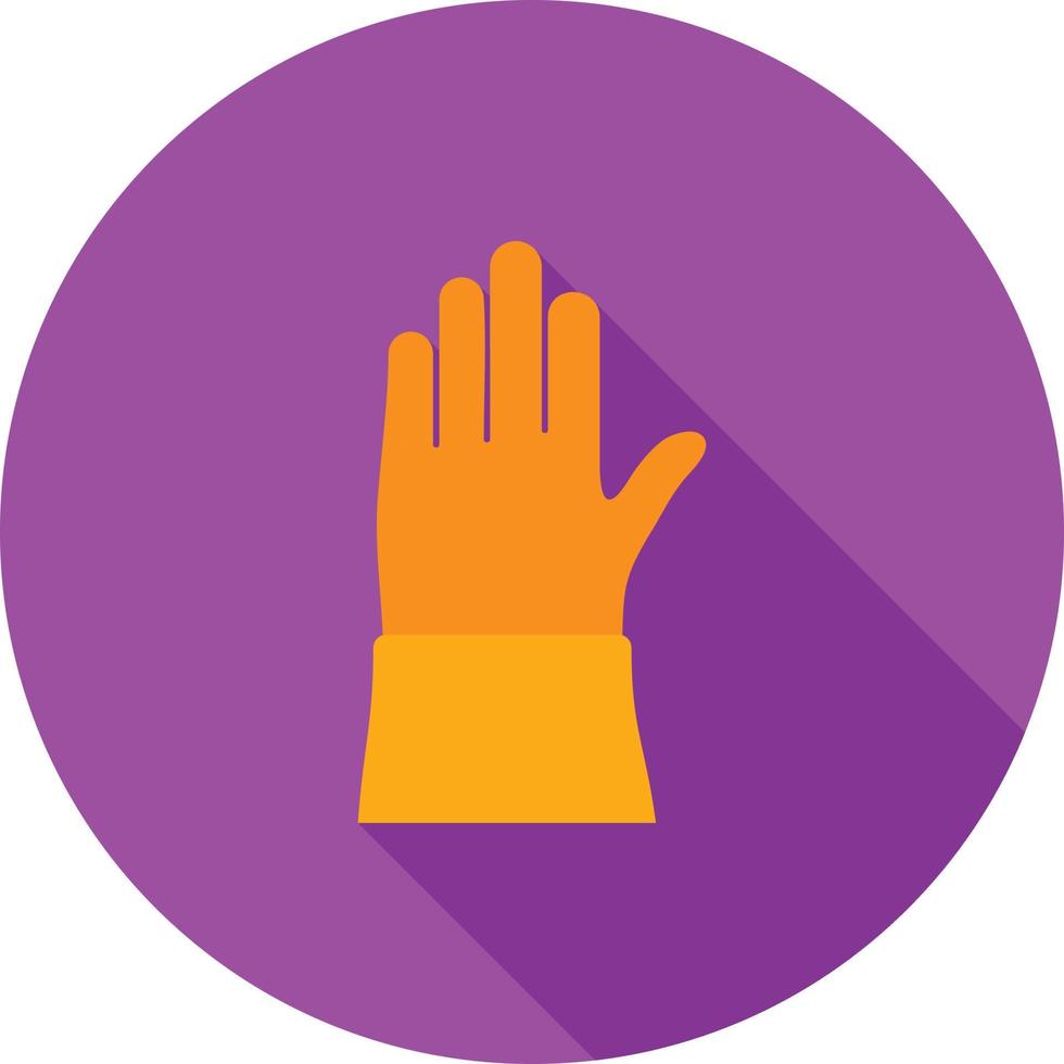 Gloves Flat Long Shadow Icon vector