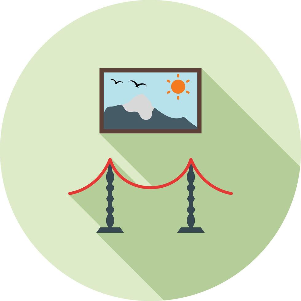 Painting Exhibit Flat Long Shadow Icon vector