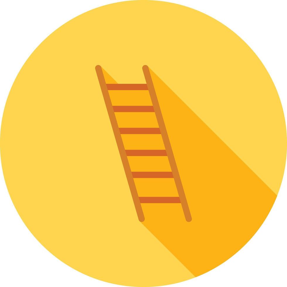 escalera, plano, largo, sombra, icono vector