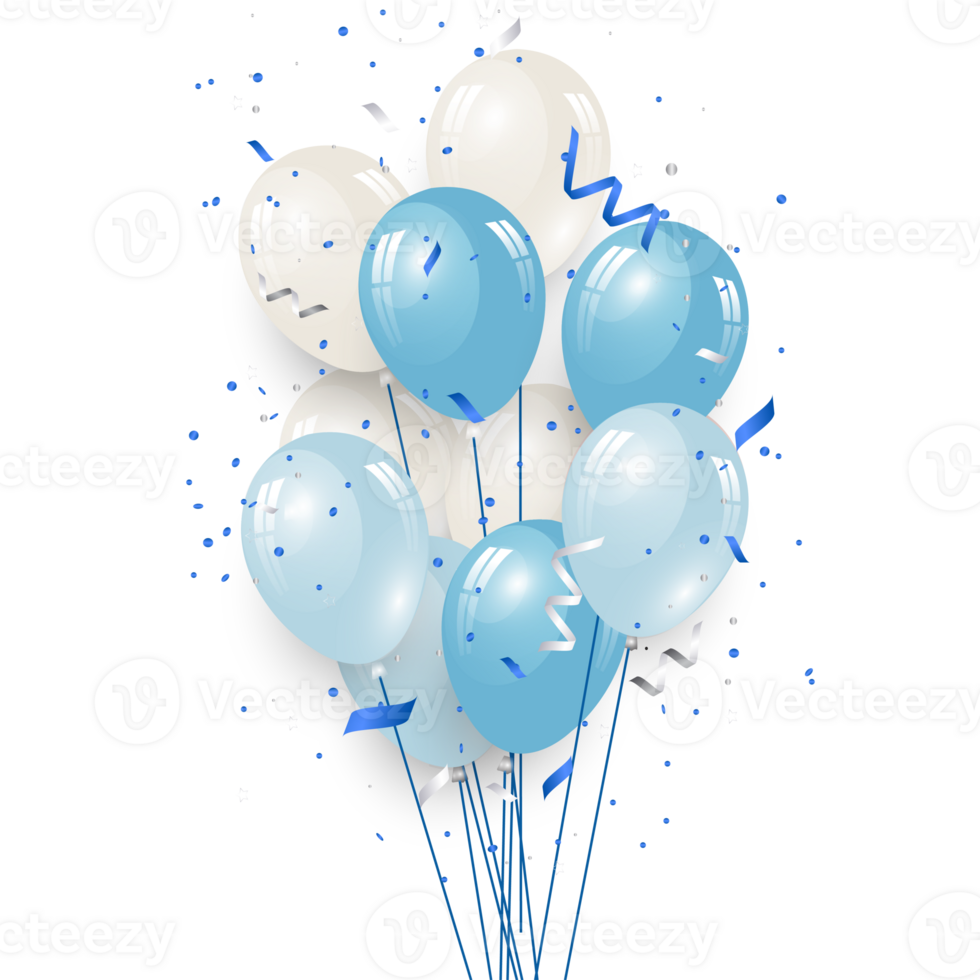 Luxury Blue Birthday Decoration Balloons png