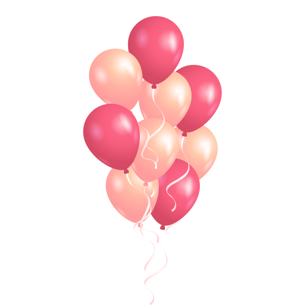 globos de decoración de cumpleaños rosa de lujo 11236423 PNG