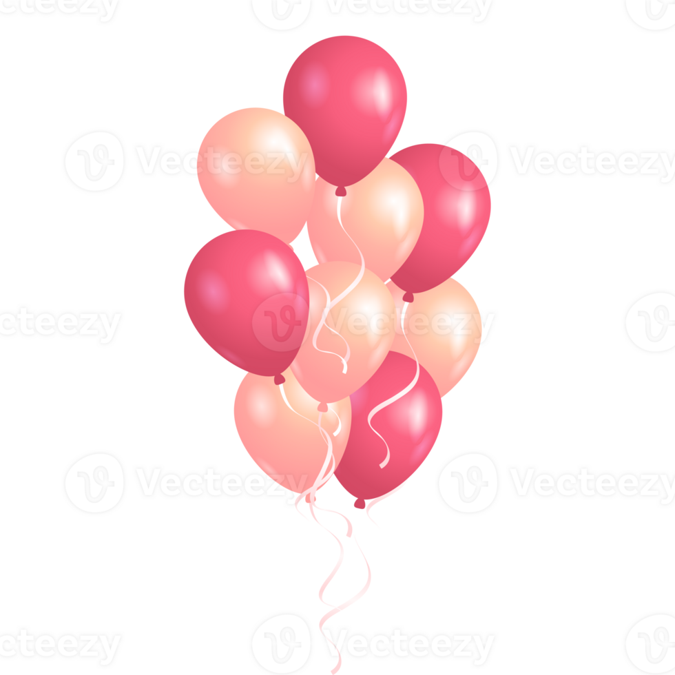 Luxury Pink Birthday Decoration Balloons png