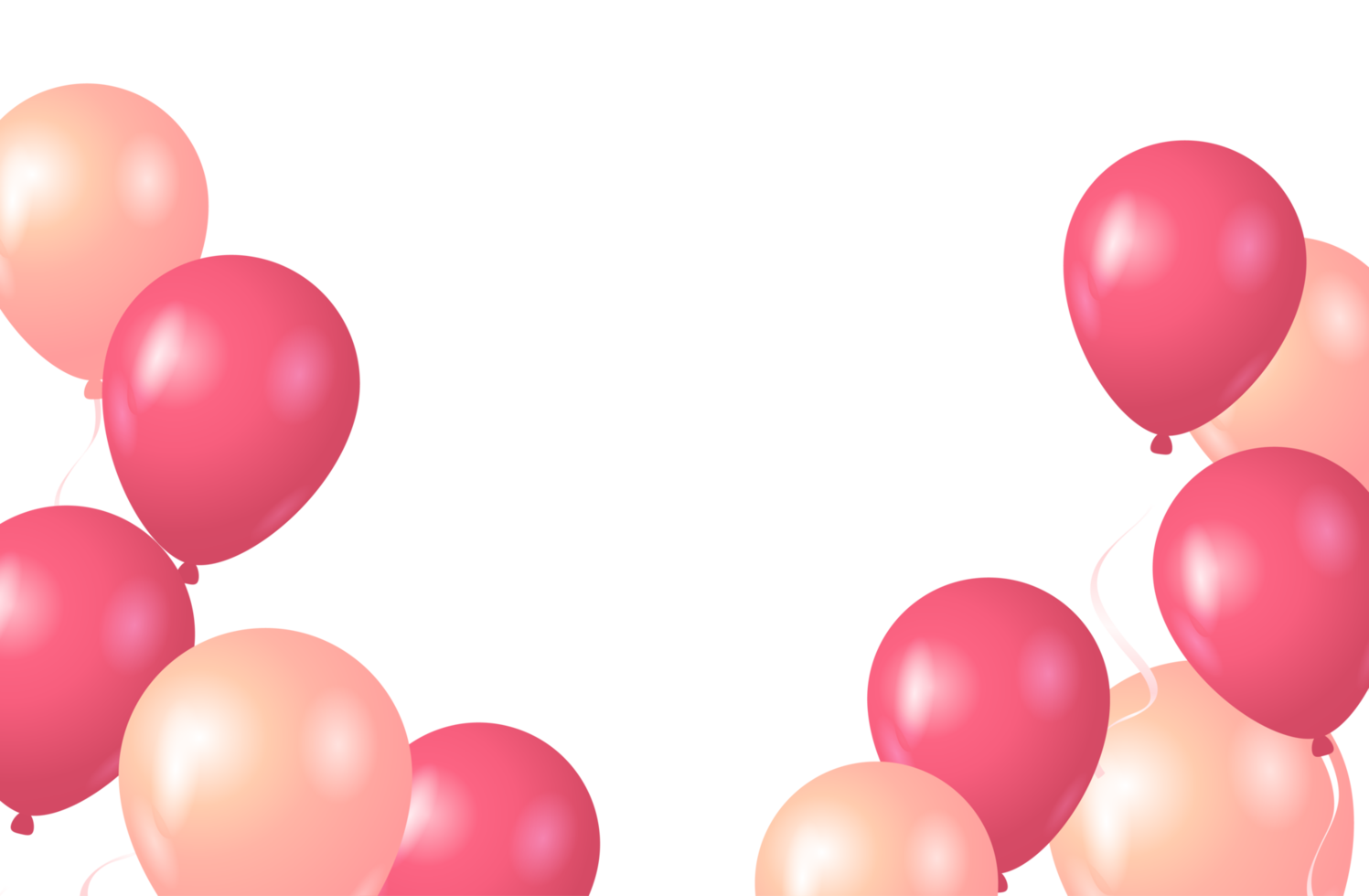 Confetti And luxury pink Balloon Birthday Celebration border png