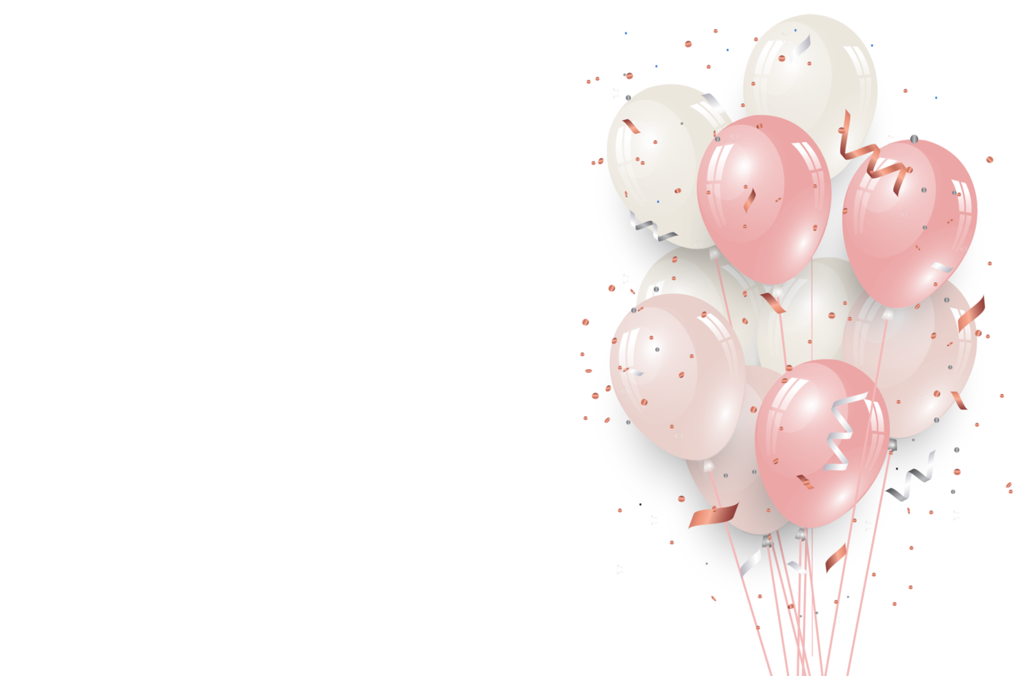 globos de decoración de cumpleaños rosa de lujo 11236433 PNG