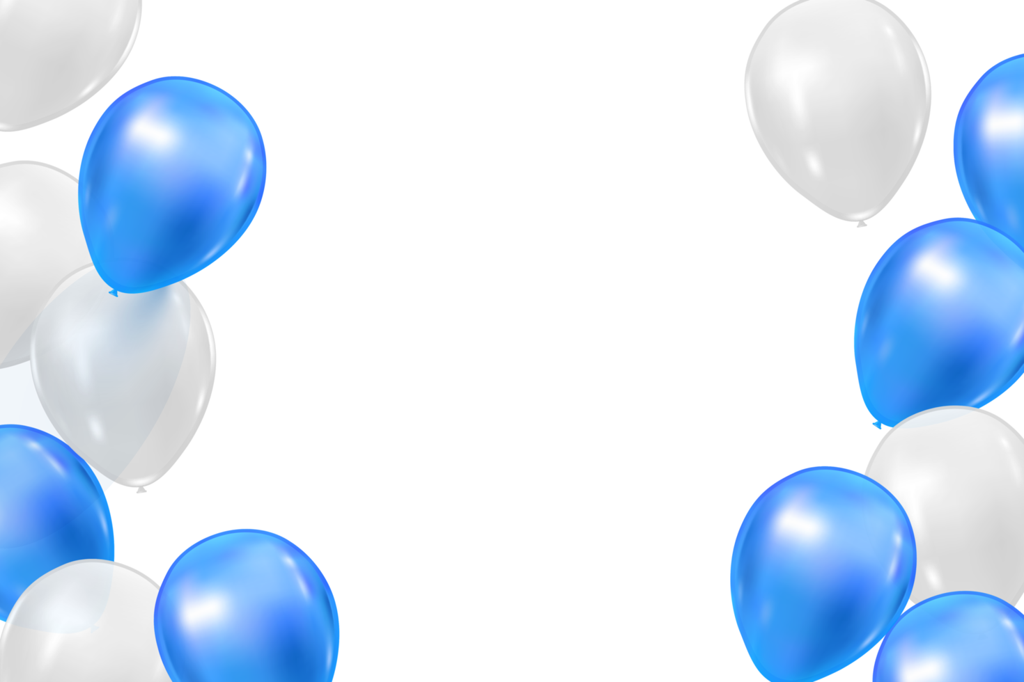 Globos Azules Y Dorados PNG para descargar gratis