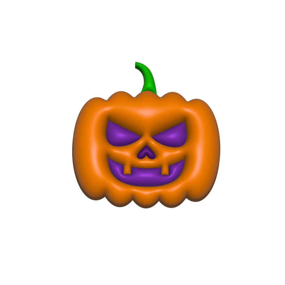 pumpkin ghost icon design with 3d style. png