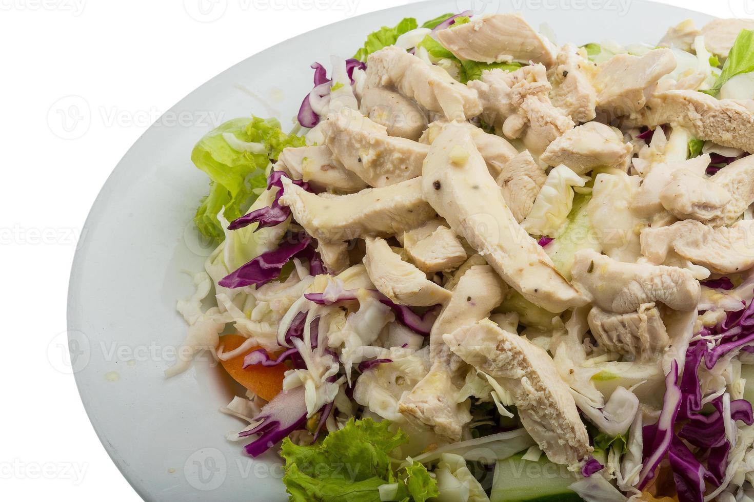 Chicken salad on the plate photo
