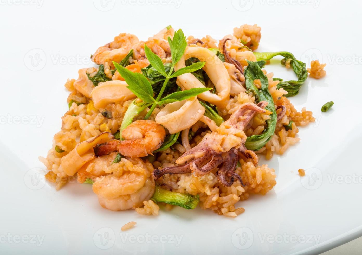 Rice with seafood photo