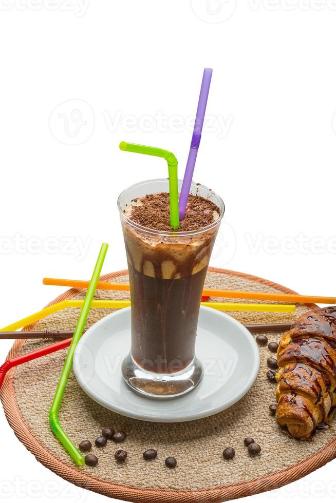 Mocha on white background photo
