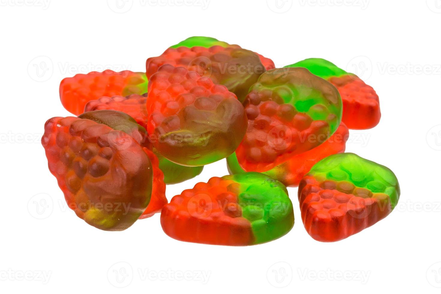 Jelly candy on white background photo