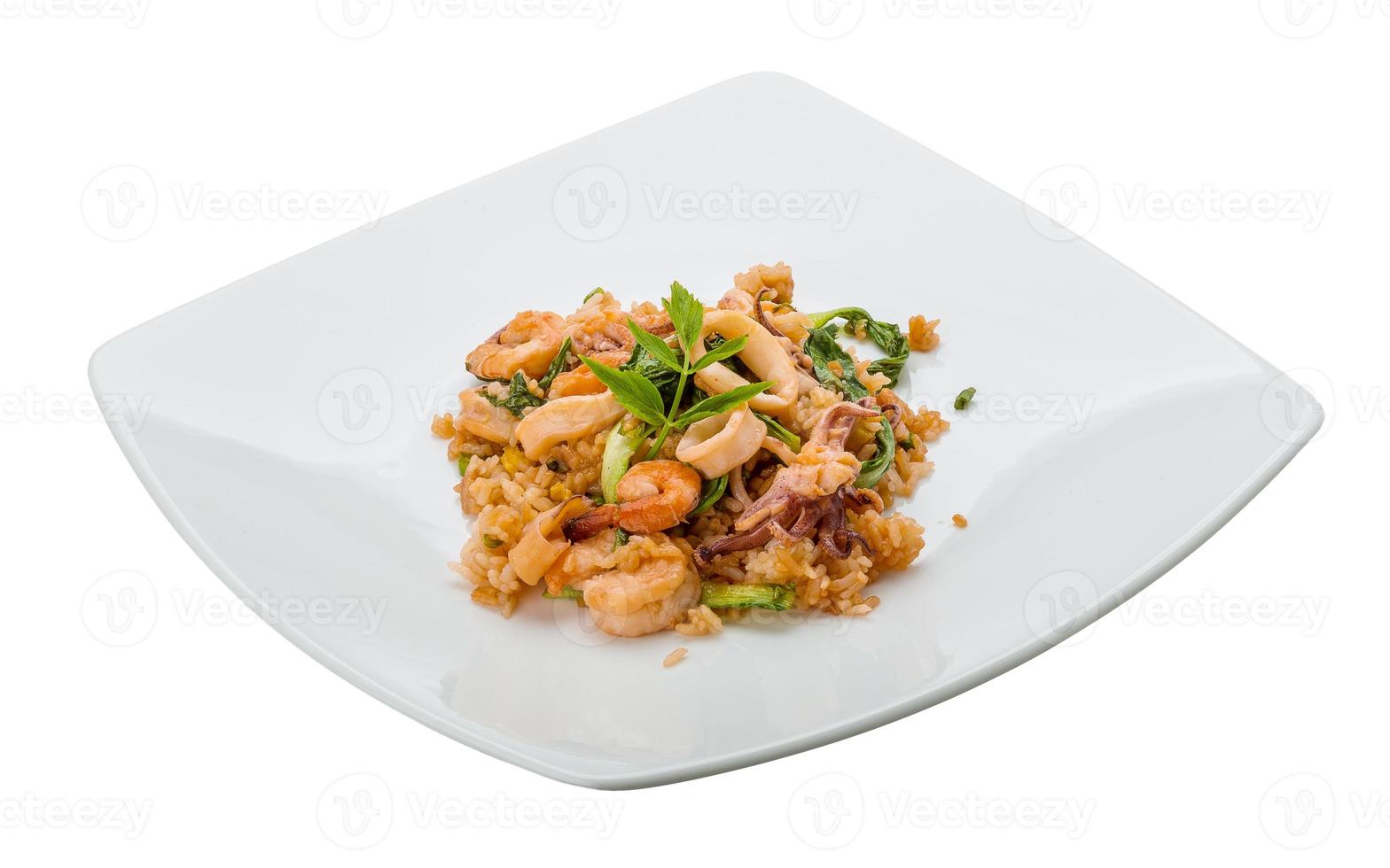 Rice with seafood photo