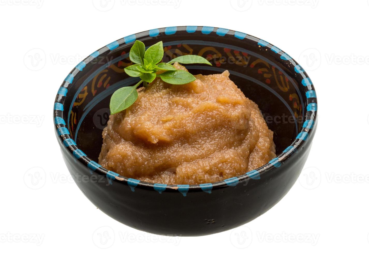 Pollock roe in a bowl on white background photo