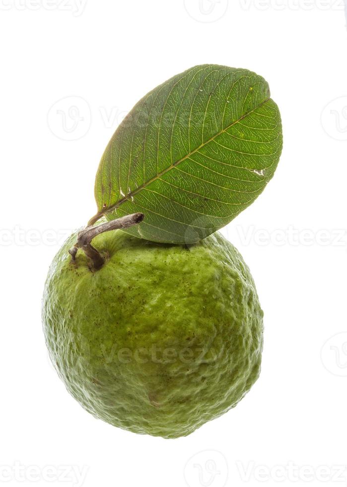 guayaba sobre fondo blanco foto