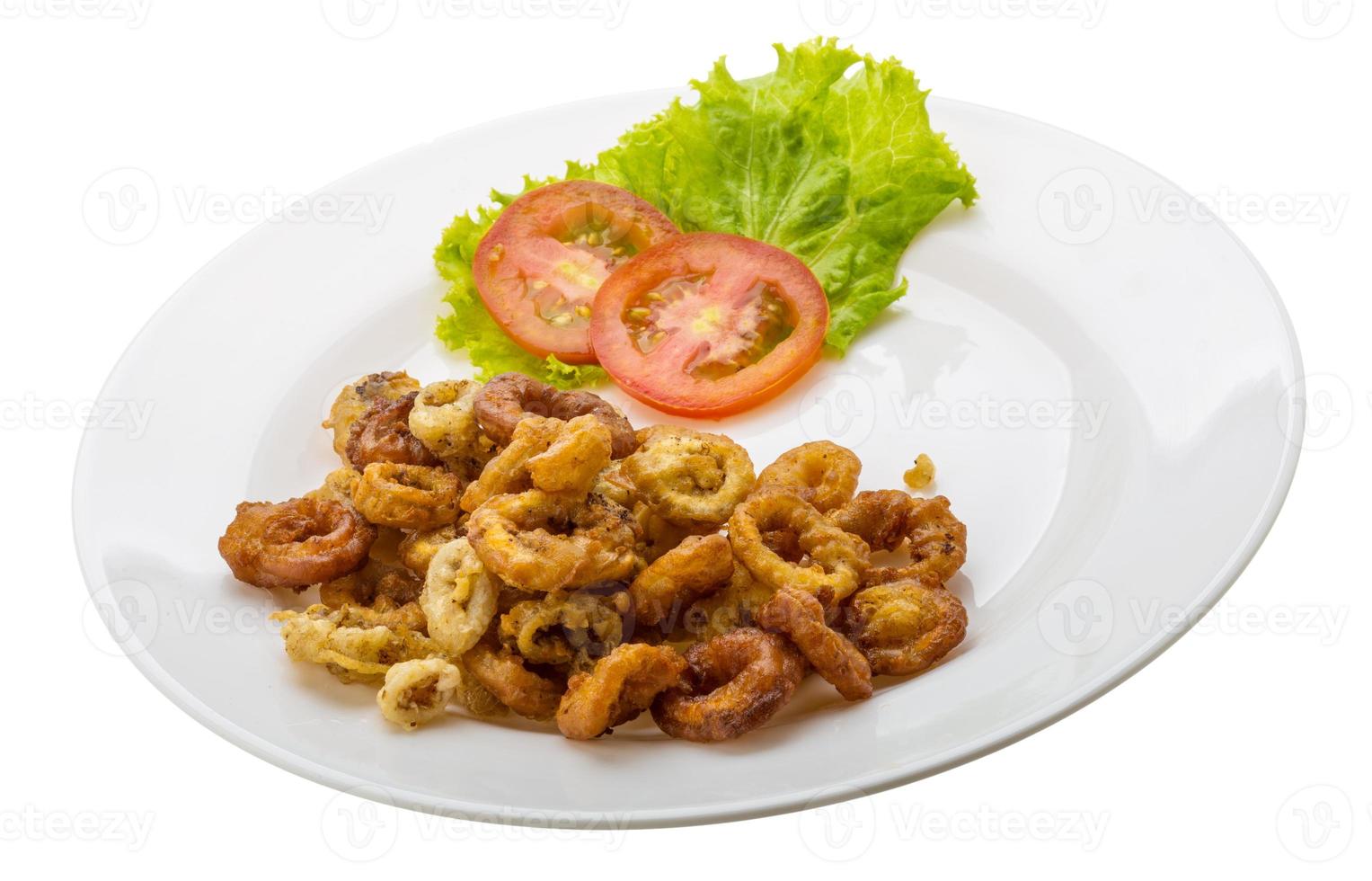 Fried squid rings photo