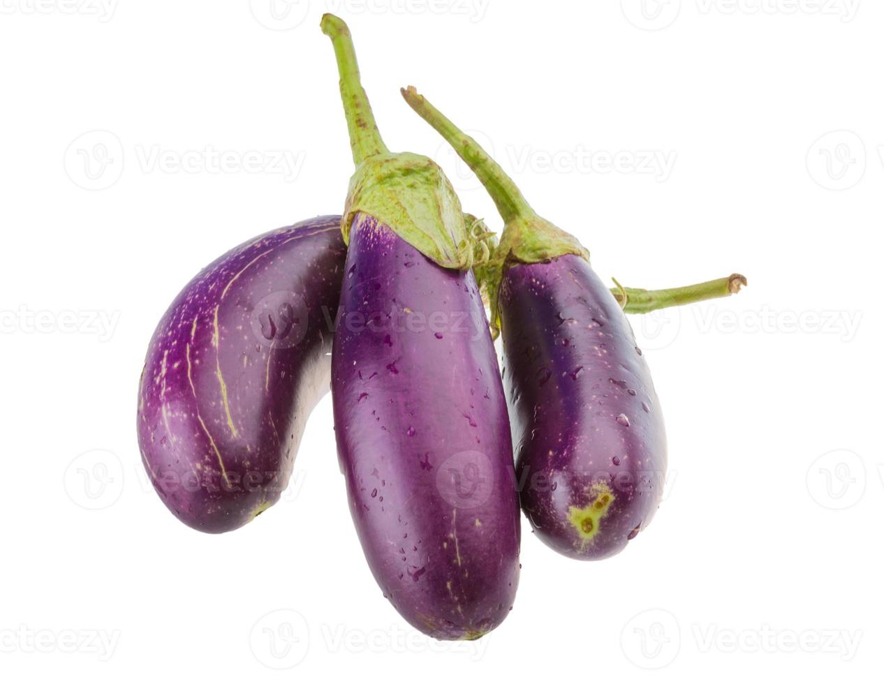 Eggplant on white background photo