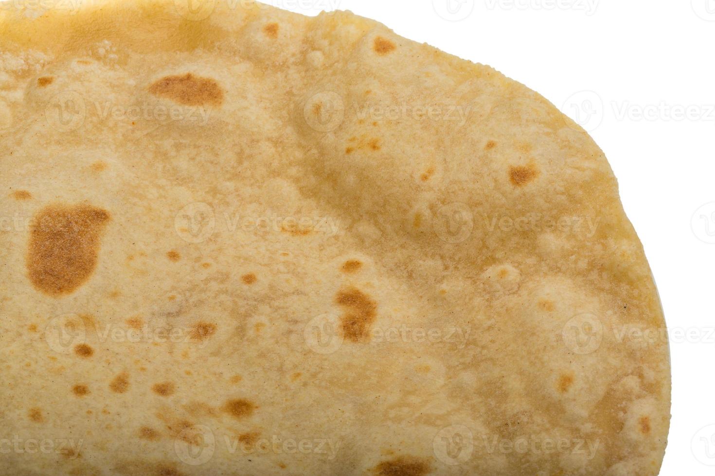 Chapati on white background photo