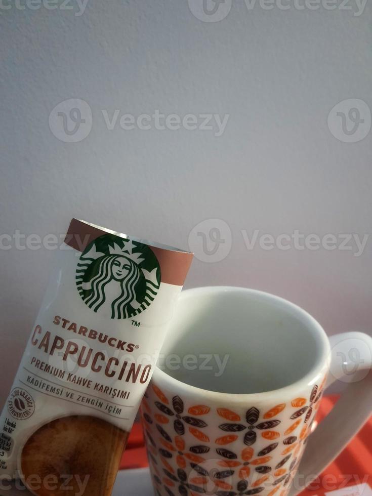 West Java, Indonesia on July 2022.  A premium instant coffee sachet, photo