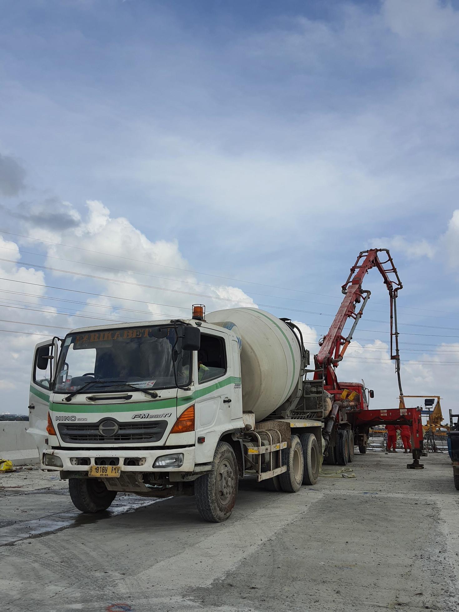 This is a process of casting concrete using a concrete pump to reach casting locations that are