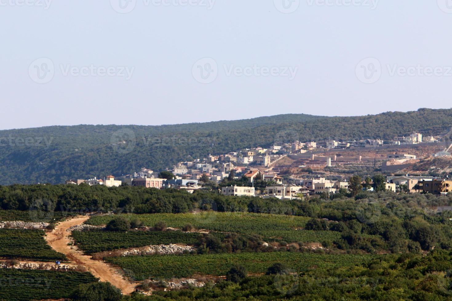 Landscape in the mountains in northern Israel. photo