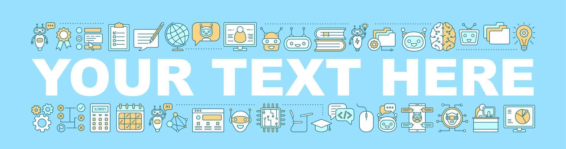 Science teaching bot word concepts banner. Chatbot. Machine learning. Isolated lettering typography idea with linear icons. Artificial intelligence. Vector outline illustration