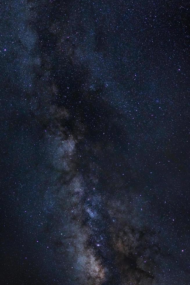 Milky way galaxy with stars and space dust in the universe, Long exposure photograph, with grain. photo