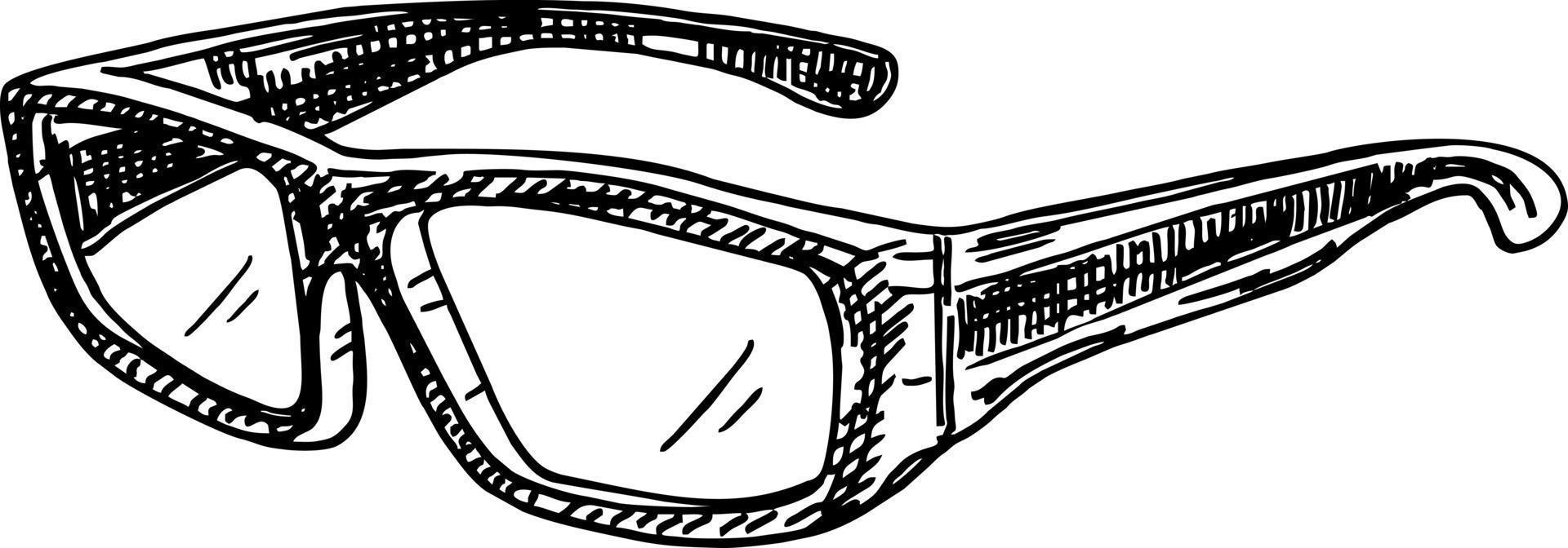 gafas de cine gafas 3d ilustración vectorial realista 3d vector