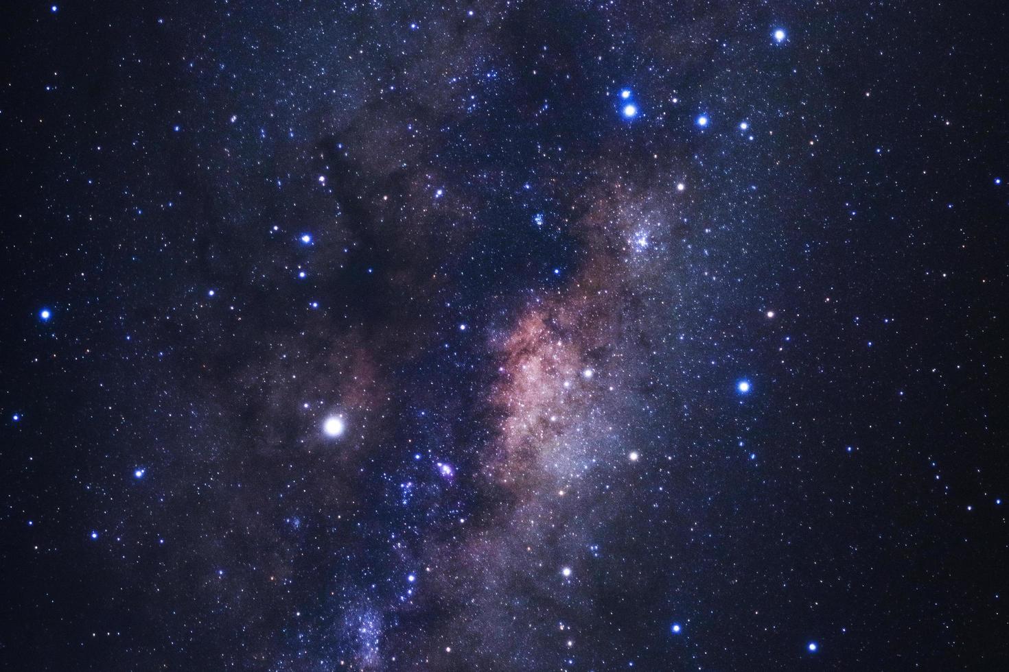 Close up of Milky way galaxy with stars and space dust in the universe photo