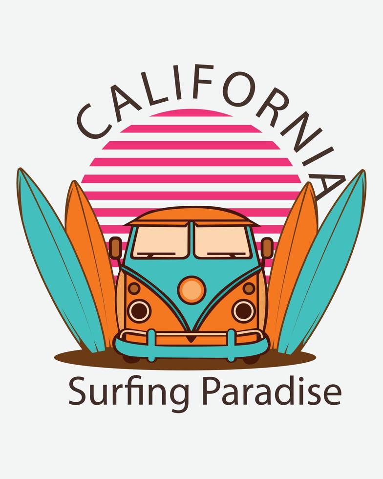 diseño de verano de california vector