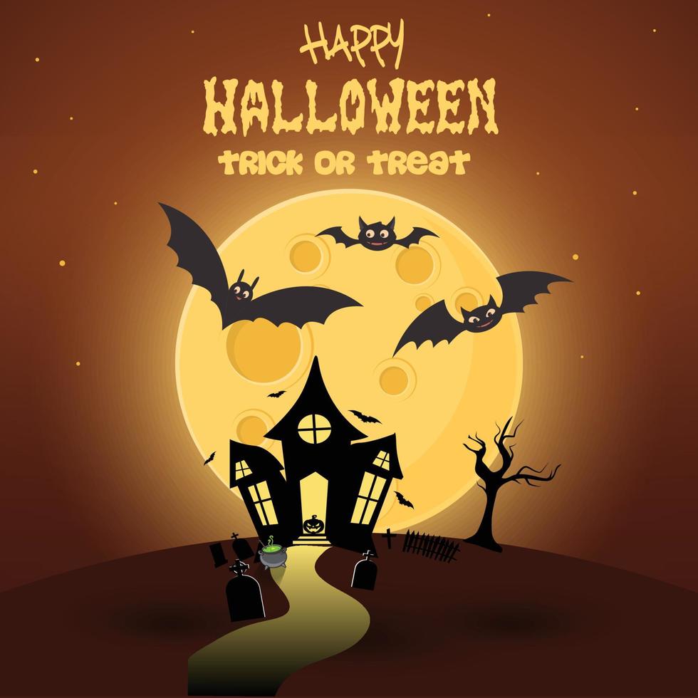 Happy Halloween trick or treat vector