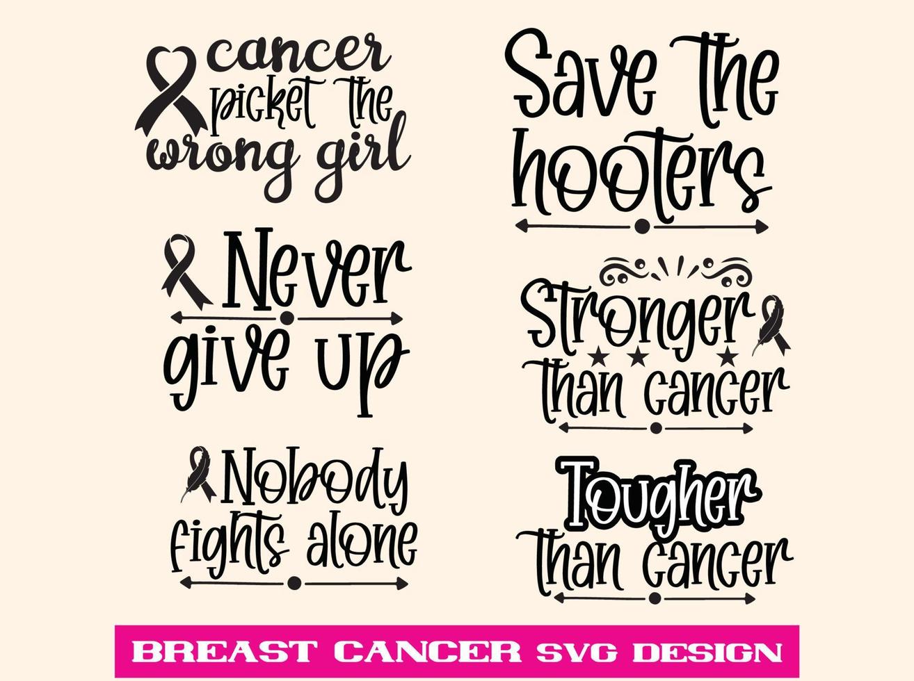 Breast cancer  svg design  bundle vector