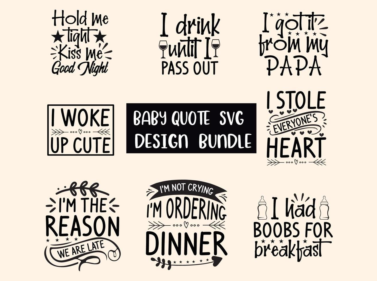 Baby  svg design  bundle vector
