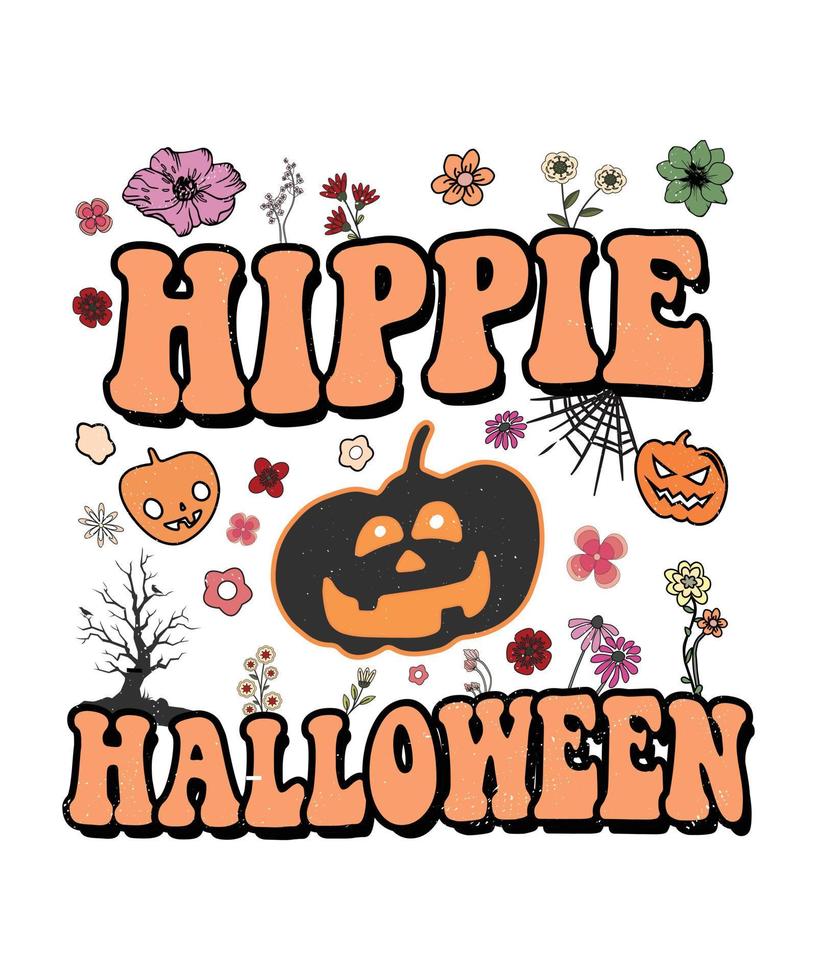 diseño de camiseta de tipografía de halloween de estilo maravilloso, diseño de camiseta de tipografía vintage, diseño de camiseta retro de halloween, diseño de camiseta maravilloso. vector