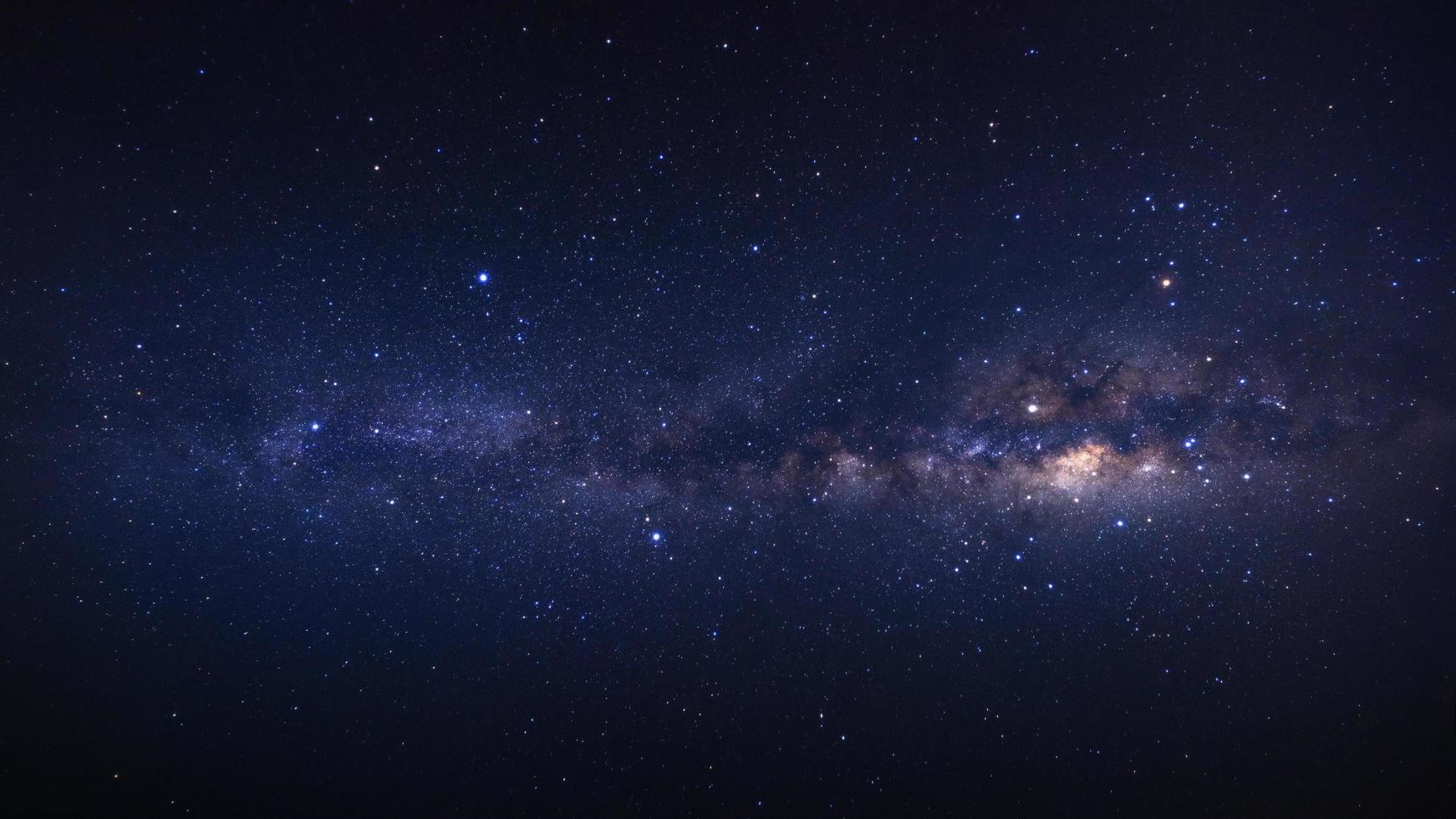 Panorama clearly milky way galaxy with stars and space dust in the universe photo